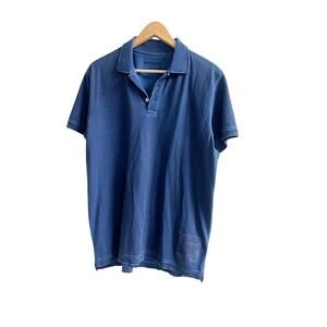 Zadig & Voltaire Trot Polo Shirt In Indigo Blue Men’s Size Medium MC Cold Dyed